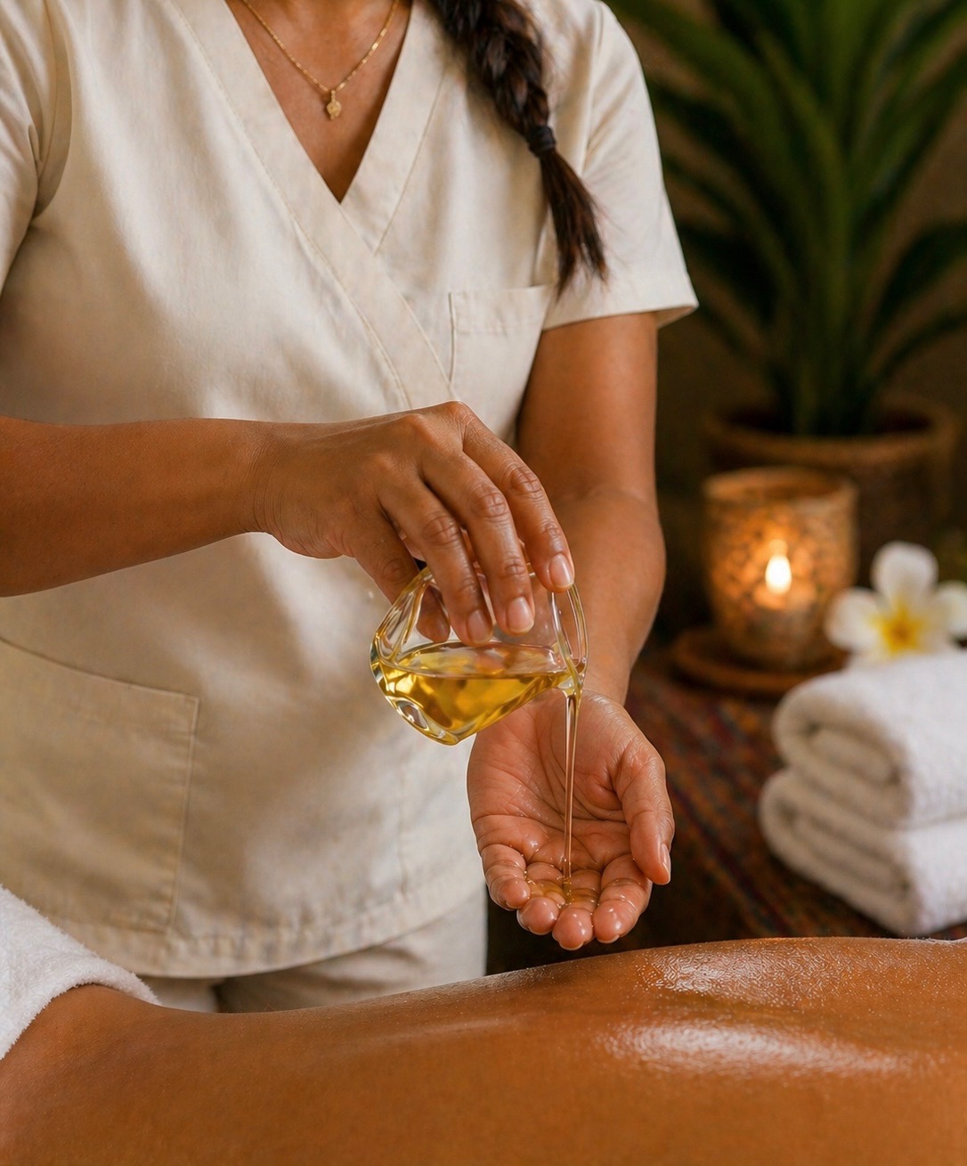 Mobile massage therapist providing in-home massage service in Las Vegas